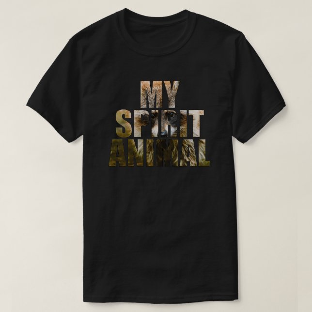 Raccoon ist mein Geisttier 2 T-Shirt (Design vorne)