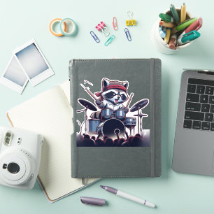 Raccoon Jam: Trommeln mit Unaufhaltsamen Aufkleber