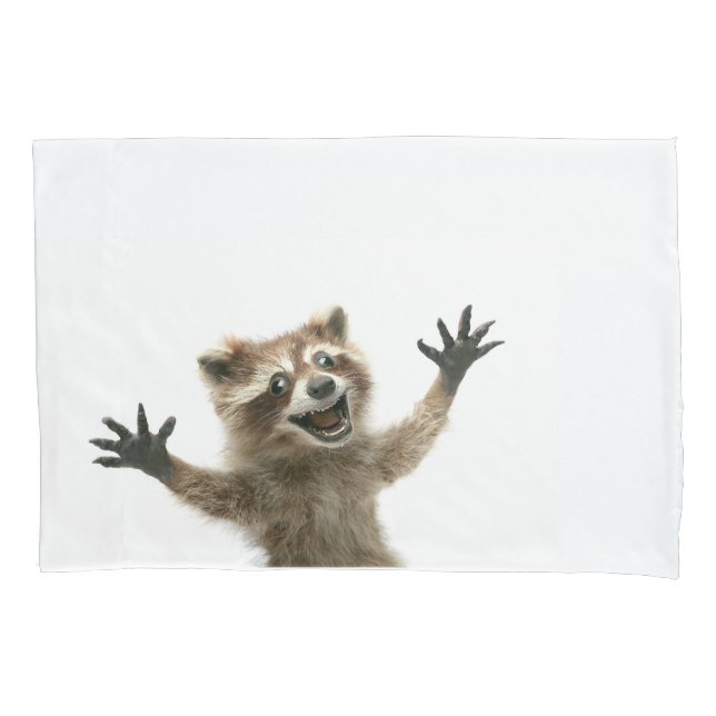 Raccoon-Kissen Kissenbezug (Vorderseite)
