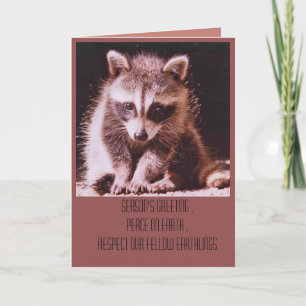 Raccoon Kit Noël Gremages Carte de vacances