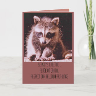 Raccoon Kit Noël Gremages Carte de vacances