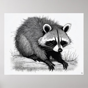 Raccoon - Kunstdruckerei Poster