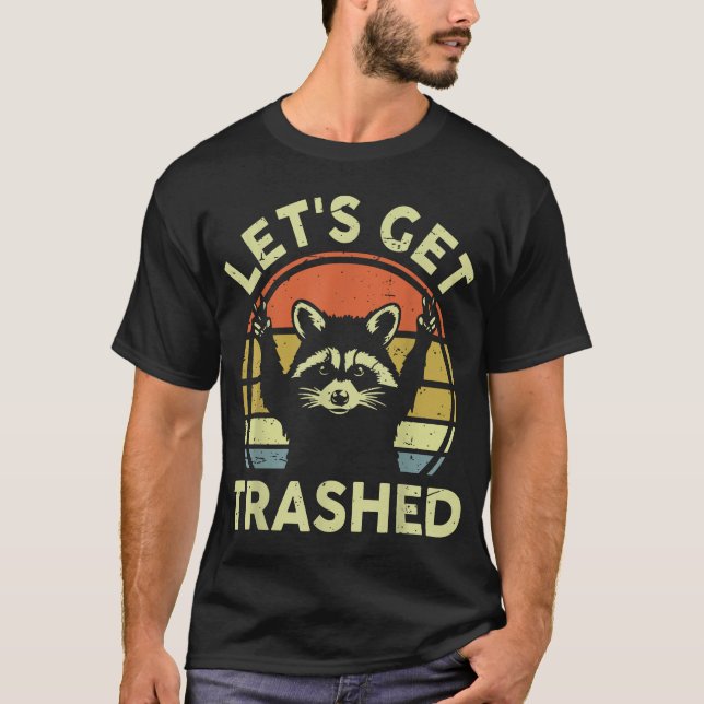 Raccoon Lasse Trashed T-Shirt (Vorderseite)