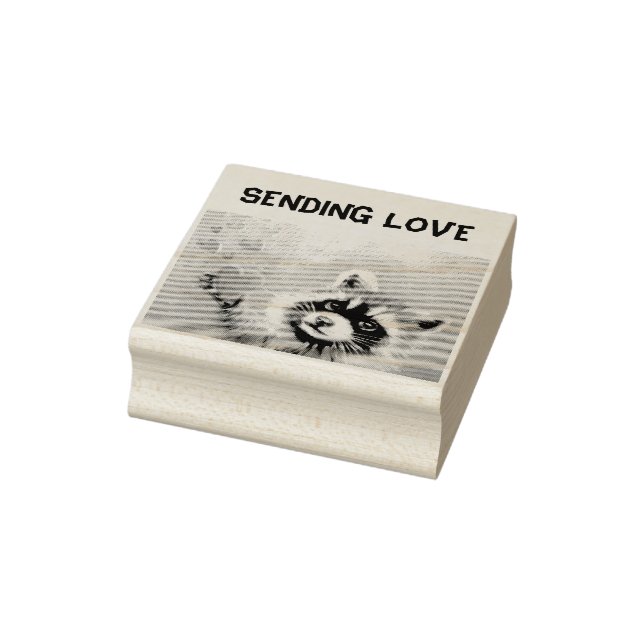 Raccoon Liebe Gummi Briefmarke Gummistempel (Stempel)