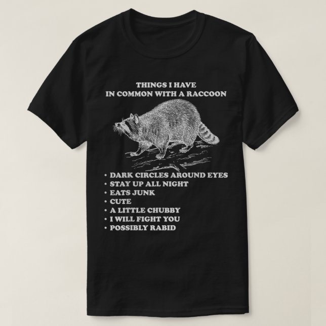 Raccoon Lover Geschenke, die ich mit einem T-Shirt (Design vorne)