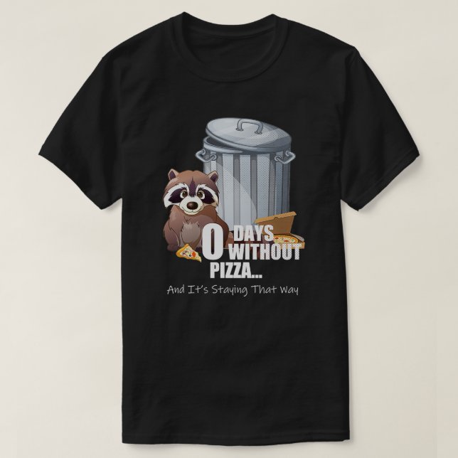 Raccoon Lover Pizza Funny Niedlich Trash Panda Piz T-Shirt (Design vorne)