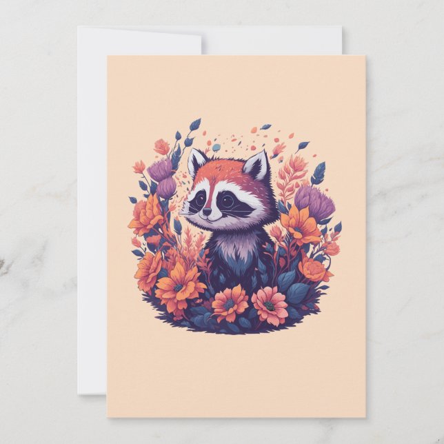 Raccoon Lovers Arte Einladung (Vorderseite)