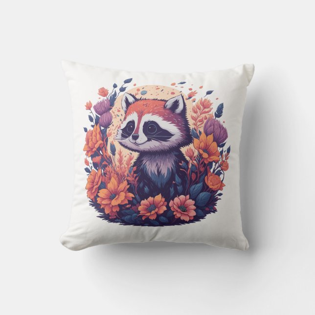 Raccoon Lovers Arte Kissen (Vorderseite)