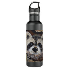 Raccoon-Malerei Edelstahlflasche