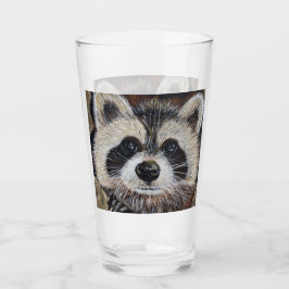 Raccoon-Malerei Glas