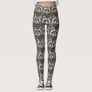 Raccoon-Malerei Leggings