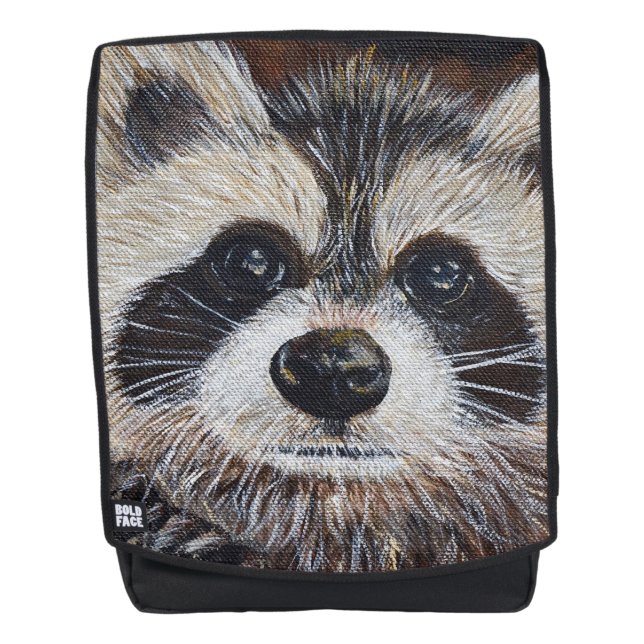 Raccoon-Malerei Rucksack (Vorderseite)