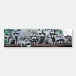 Raccoon Meeting Bumper Sticker Autoaufkleber
