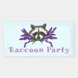 Raccoon mit Lavendel Raccoon Party Banner