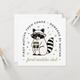 Raccoon mit Matcha-Klub, lustig kawaii-Ästhetik