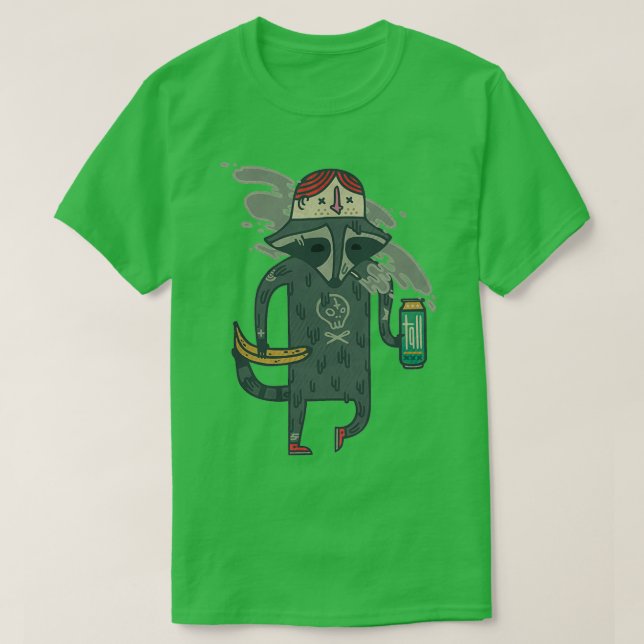Raccoon mit menschlichem Quothatquot T-Shirt (Design vorne)