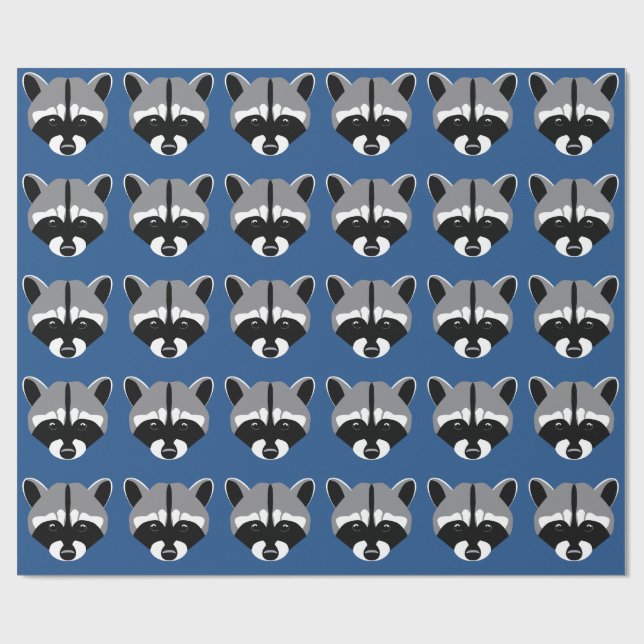 Raccoon mit traurigen Augen Geschenkpapier (Flach)