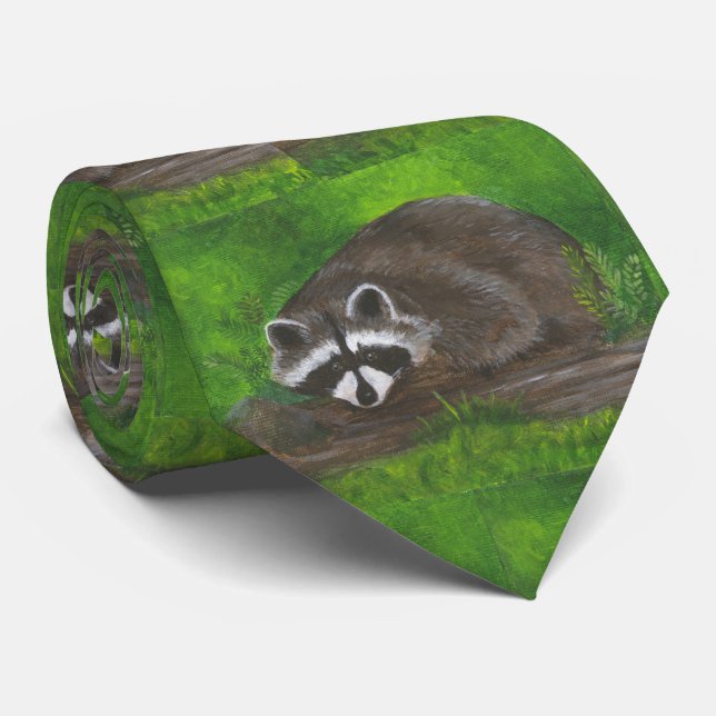 Raccoon Neck Tie Krawatte (Gerollt)