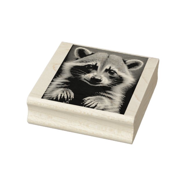 RACCOON NIEDLICHE Briefmarke Gummistempel (Stempel)