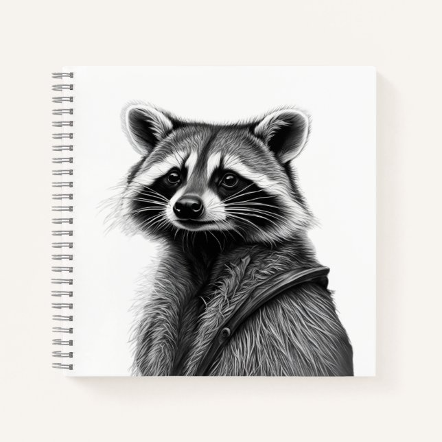 Raccoon-Notebook Notizbuch (Vorderseite)