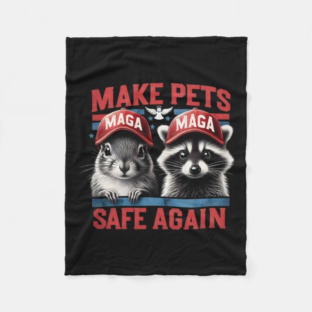 Raccoon P Nut Das Eichhörnchen schützt die Tiere Fleecedecke (Vorderseite)