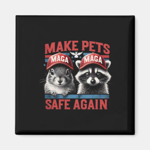 Raccoon P Nut Das Eichhörnchen schützt die Tiere Magnet