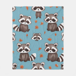 Raccoon Party Fleecedecke