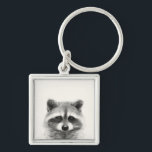 Raccoon Pencil Zeichnend Schlüsselanhänger<br><div class="desc">Raccoon Pencil Zeichnend von Victoria Borges</div>