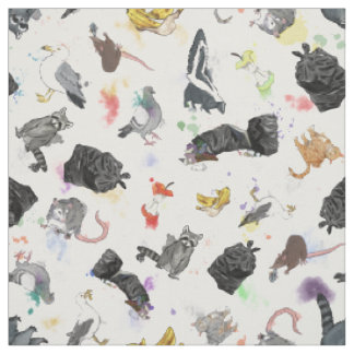 Raccoon, Popossum, Müll, Müll, Ratte, Müll+Panda Stoff