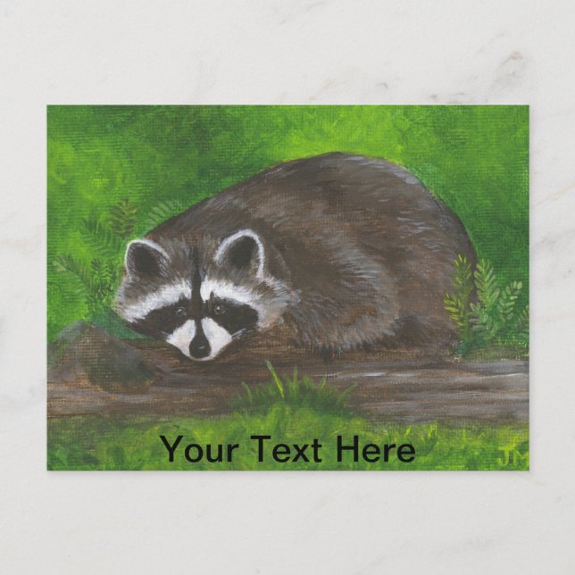 Raccoon Postkarte (Vorderseite)
