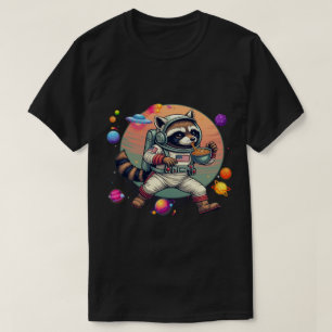 Raccoon Ramen Space Adventures UFOs Kosmische Küch T-Shirt