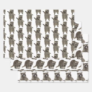Raccoon Realm: Whimsical Woodland Gift Wrap Geschenkpapier Set