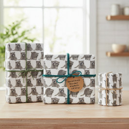 Raccoon Realm: Whimsical Woodland Gift Wrap Geschenkpapier Set