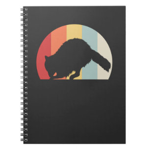 Raccoon Retro Vintag Notizblock