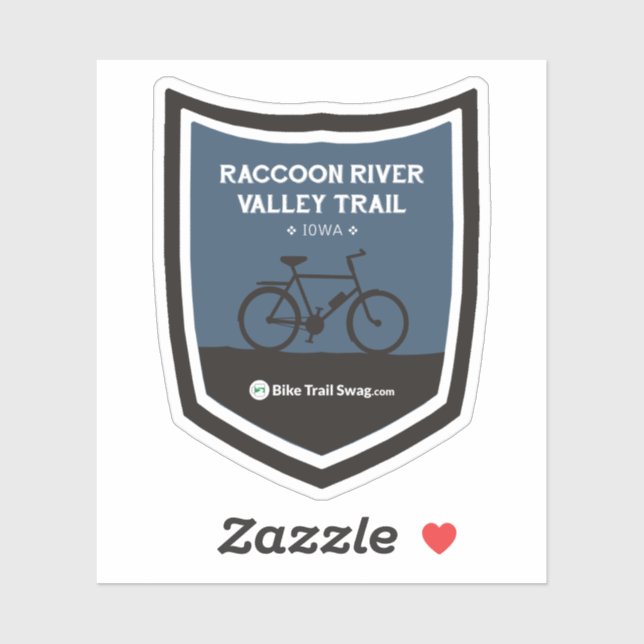 Raccoon River Valley Trail Aufkleber (Blatt)