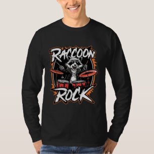 Raccoon Rock T - Shirt - Funny Raccoon Cowboy Desi