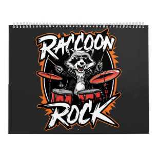 Raccoon Rock T - Shirt - Funny Raccoon Cowboy Desi Kalender