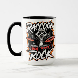 Raccoon Rock T - Shirt - Funny Raccoon Cowboy Desi Tasse