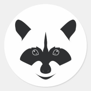 Raccoon Runder Aufkleber
