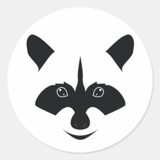 Raccoon Runder Aufkleber