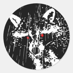 Raccoon Runder Aufkleber