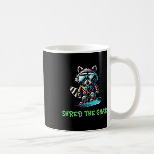 Raccoon Snowboarden den Gnar Winter und Springbrun Kaffeetasse