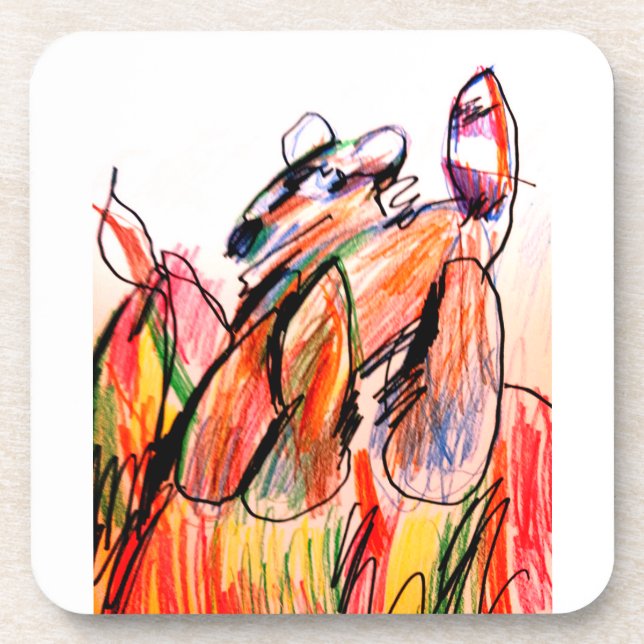 Raccoon-Spiel Herbst Getränkeuntersetzer (Vorderseite)