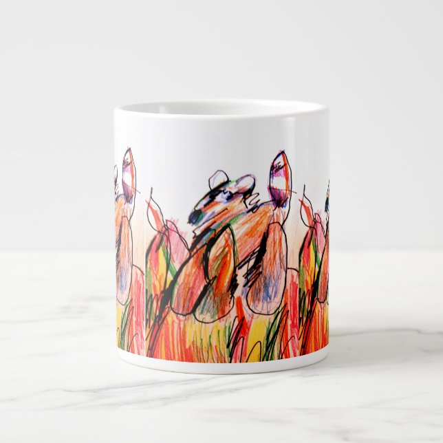 Raccoon-Spiel Herbst Jumbo-Tasse (Vorderseite)