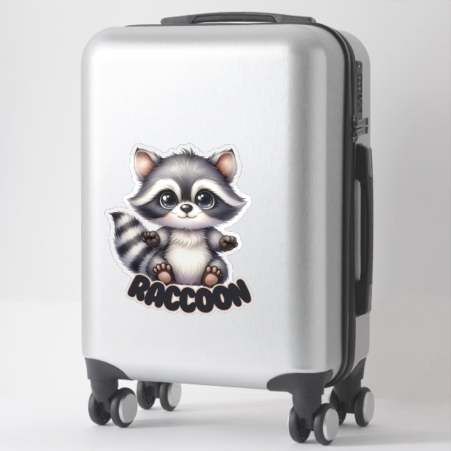 RACCOON - STICKER DE NURSERIE (Sur valise)