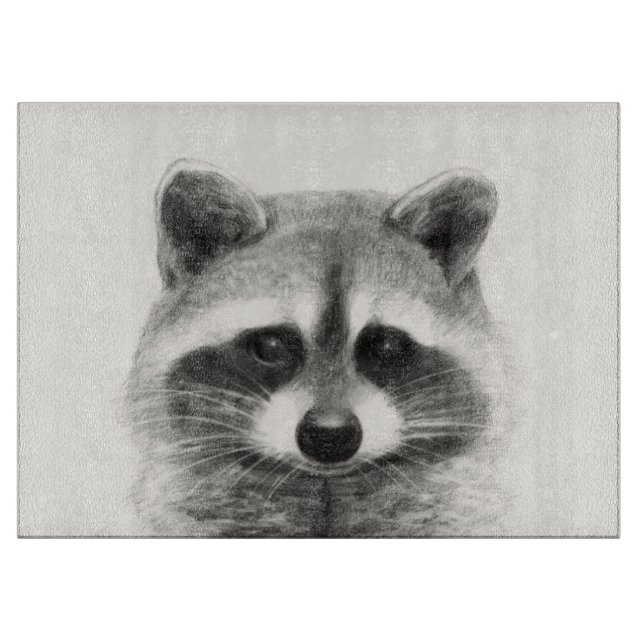 Raccoon-Stift Zeichne Schneidebrett (Vorderseite)