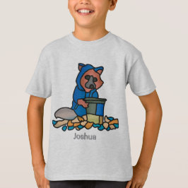 Raccoon Street Erkundung durch einen Mülleimer | S T-Shirt