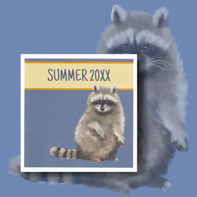 Raccoon Summer Paper Napkin Serviette (Von Creator hochgeladen)