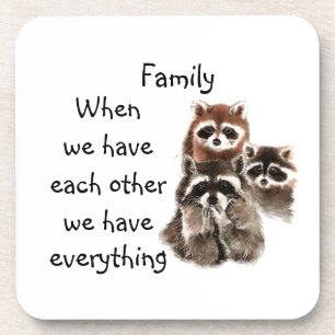 Raccoon-Tiere mit Inspirationsquelle Getränkeuntersetzer