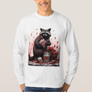 Raccoon Trash Poesie Valentinstag T-Shirt